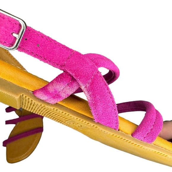 UGG Mytis Fuschia Suede Leather Sandals Women’s Size 10 boho spring summer - Picture 12 of 12